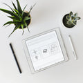 Tablet displaying design sketches of FICO Customising in SIMG, SPRO SAP FI